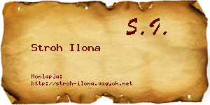 Stroh Ilona névjegykártya